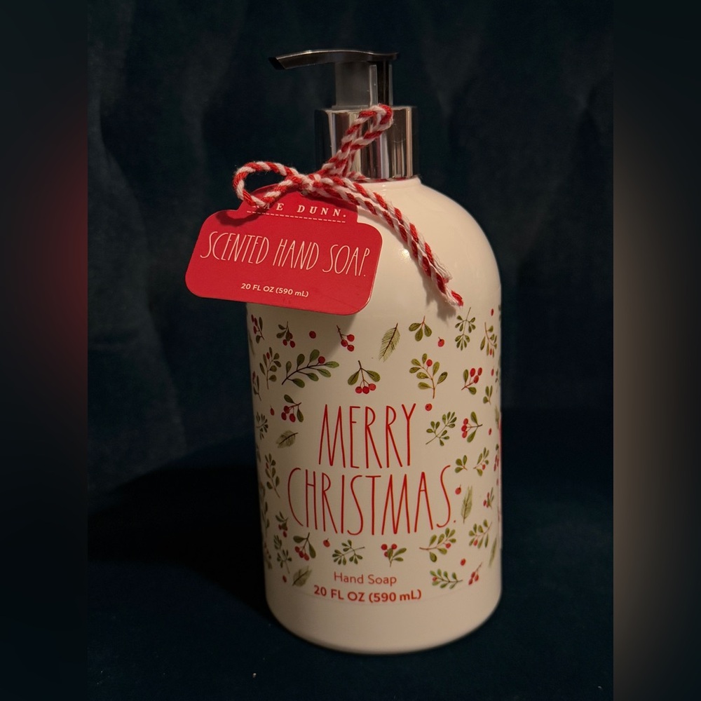 Rae Dunn Merry Christmas Scented Hand Soap - Christmas Tree Scent 20 oz NWT